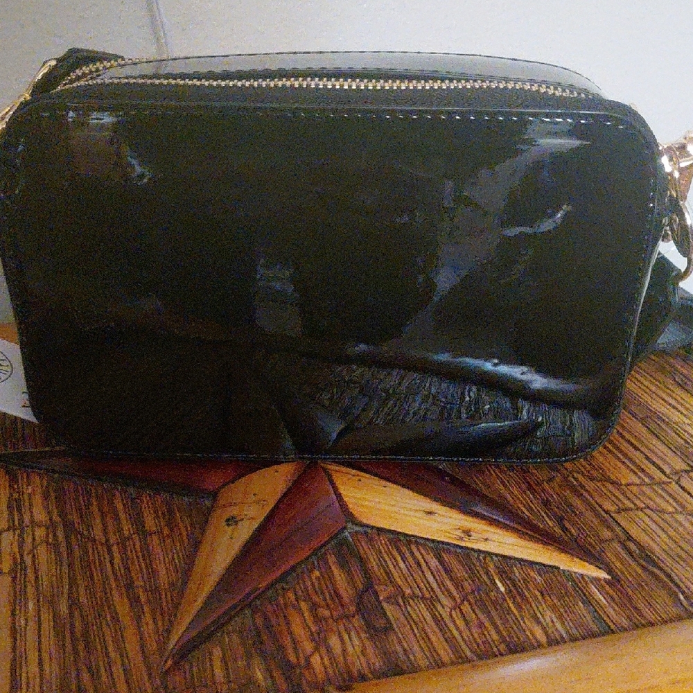 Valentino Black and Gold Studded Crossbody Bag - Picture 3 of 12